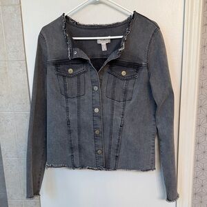 Logo  Dark Gray Denim Jacket